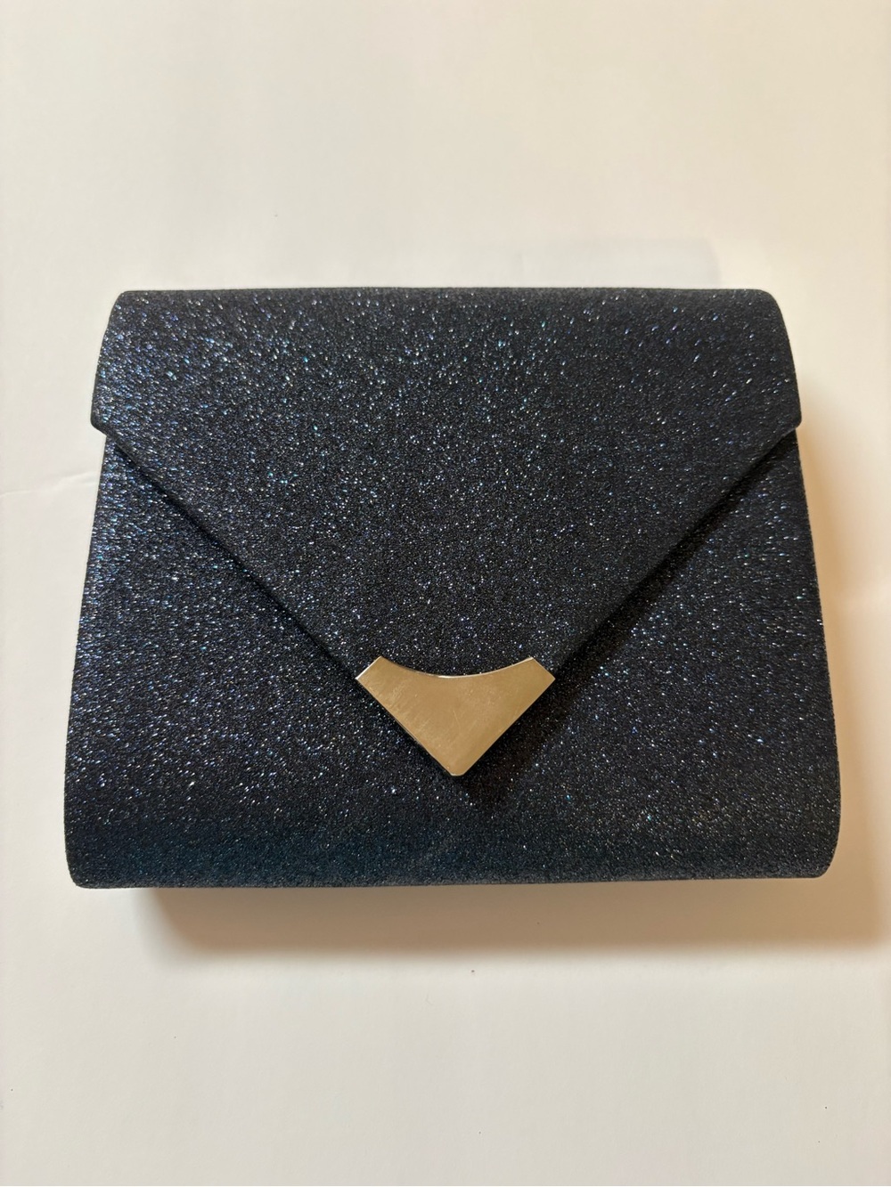 Unbranded Classic Blue Glitter Envelope Clutch